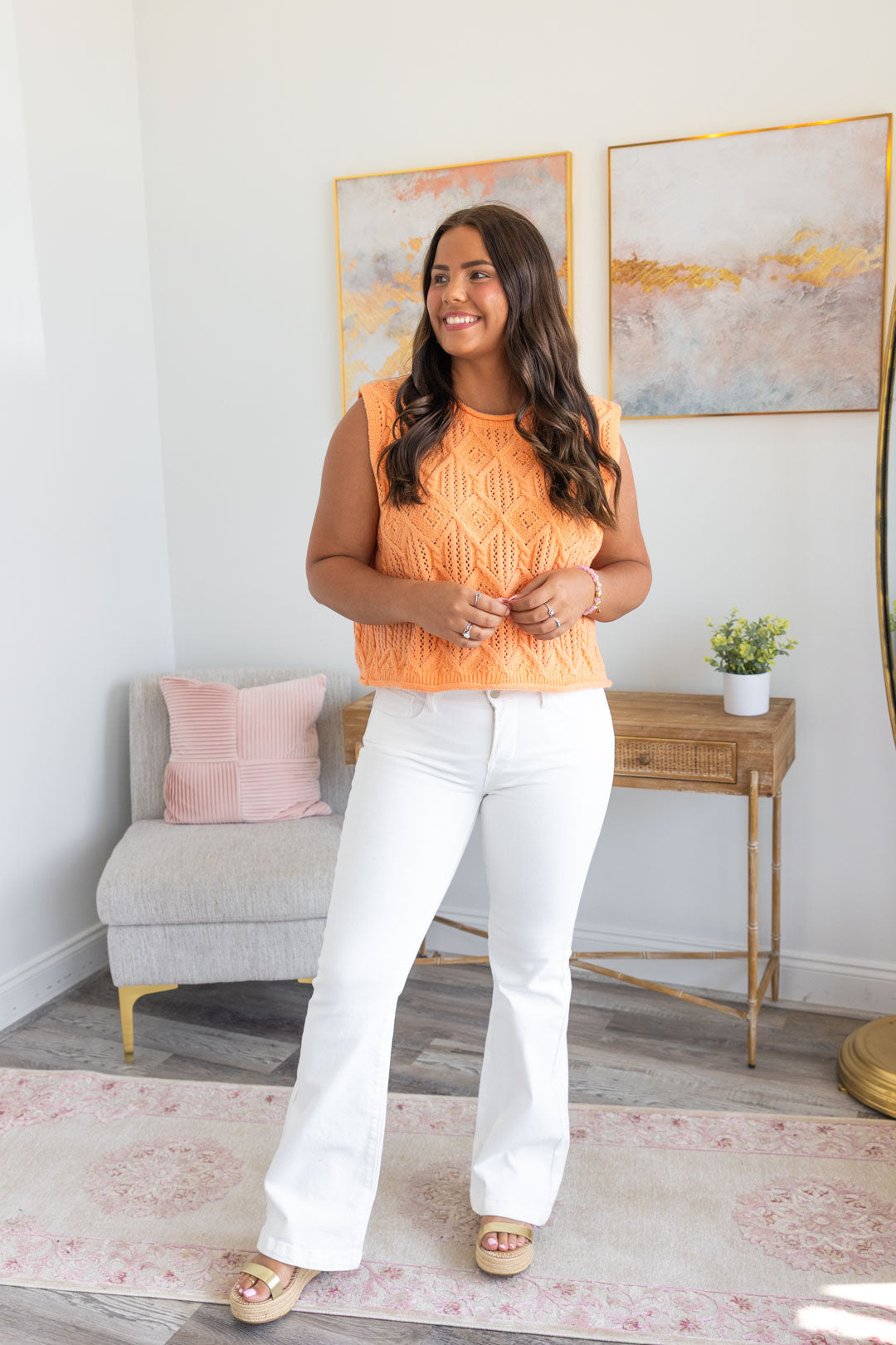 Orange Crush Sweater Top  **Final Sale**