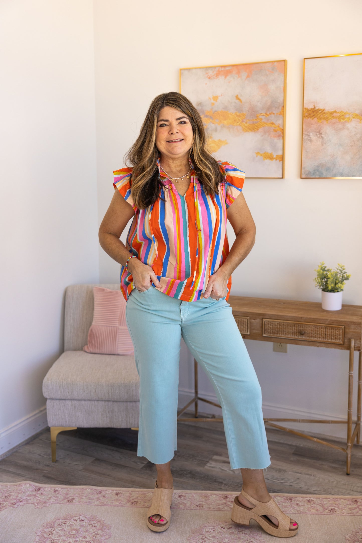 Judy Blue Dreamscape Cropped Pants  **Final Sale**