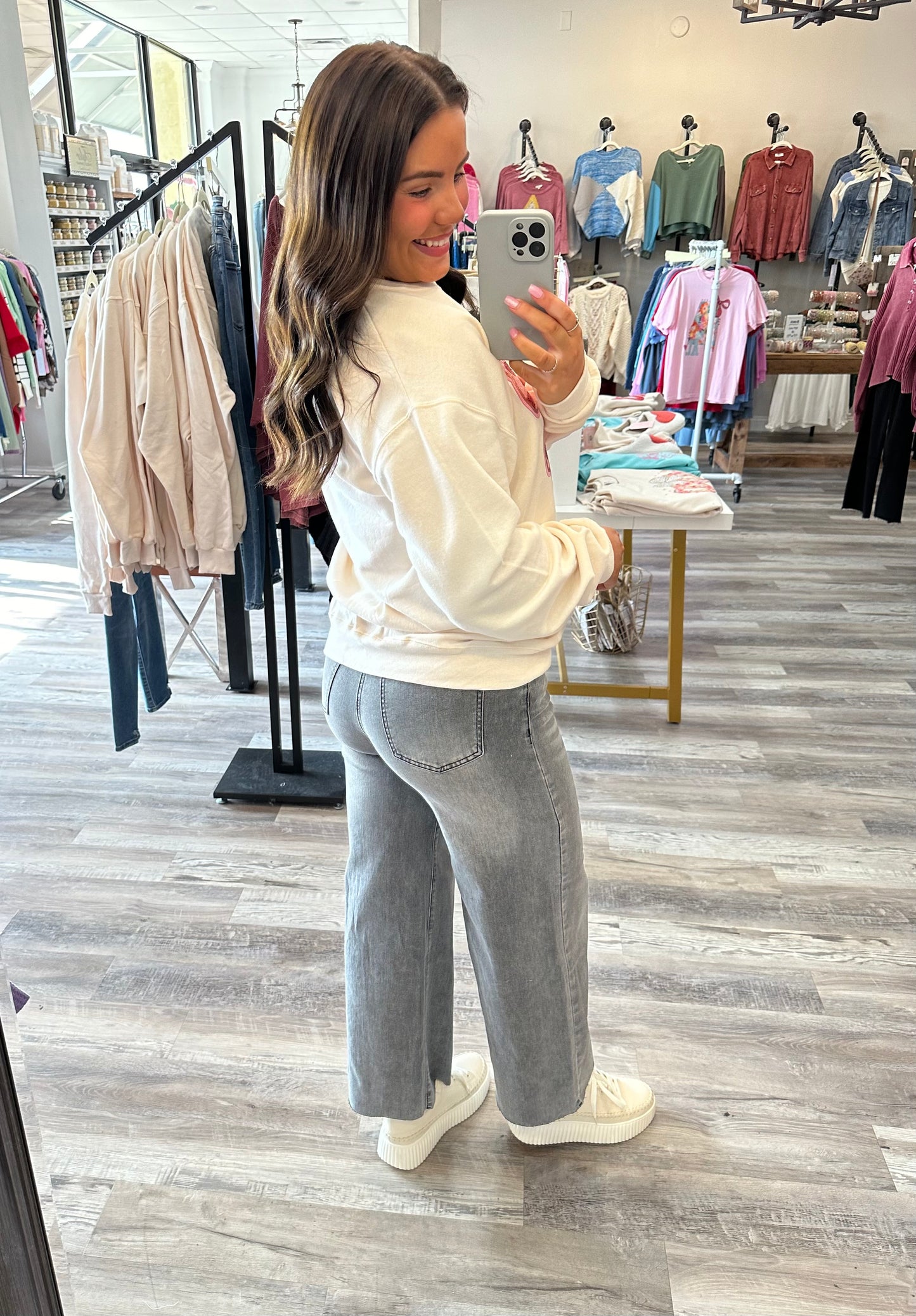 Snazzy Bow Patch Sweatshirt **Final Sale**