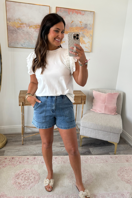 Denim Dare Shorts  **Final Sale**