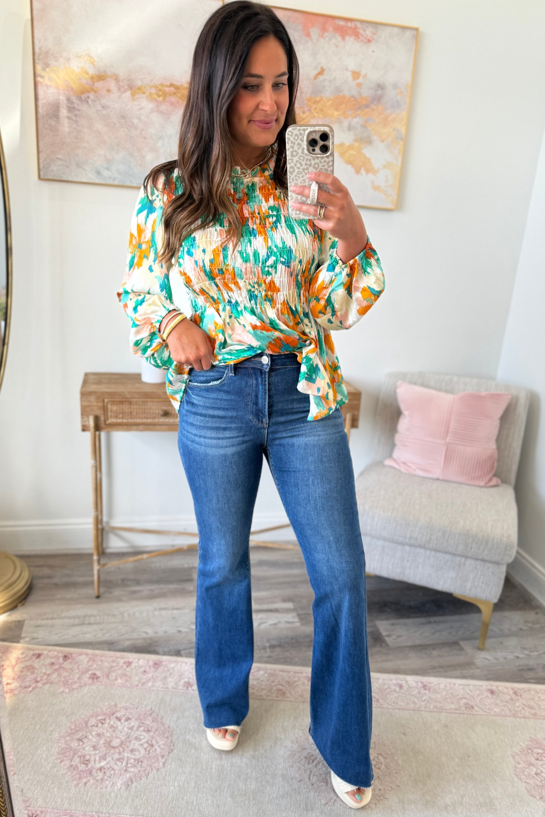 Pattern Play Smocked Top