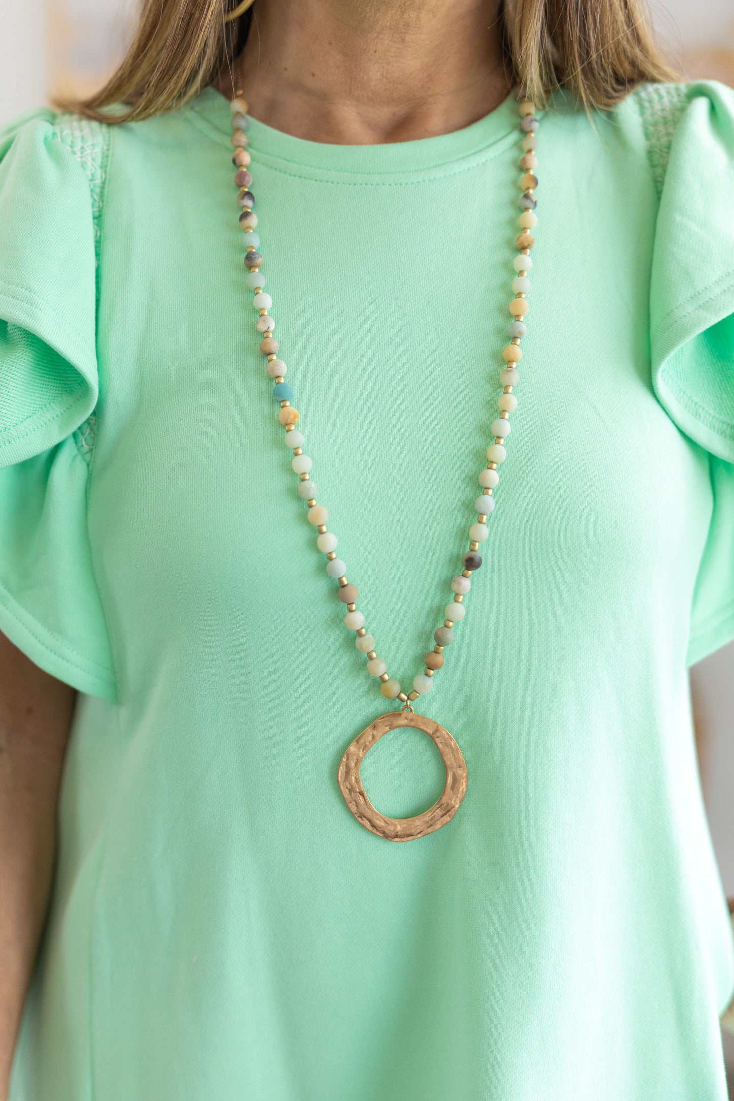 Mint Fresh Ruffle Terry Dress