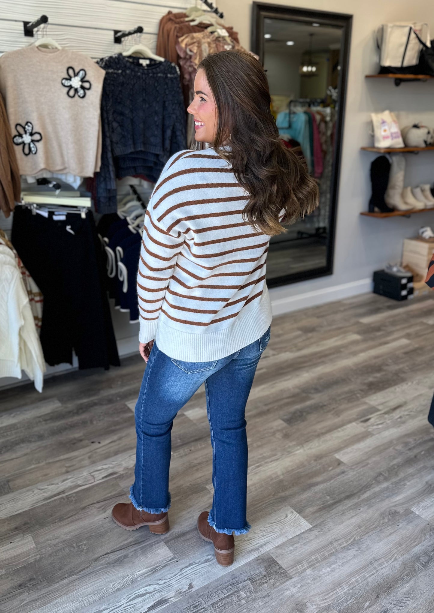 Cocoa & Cream Striped Sweater