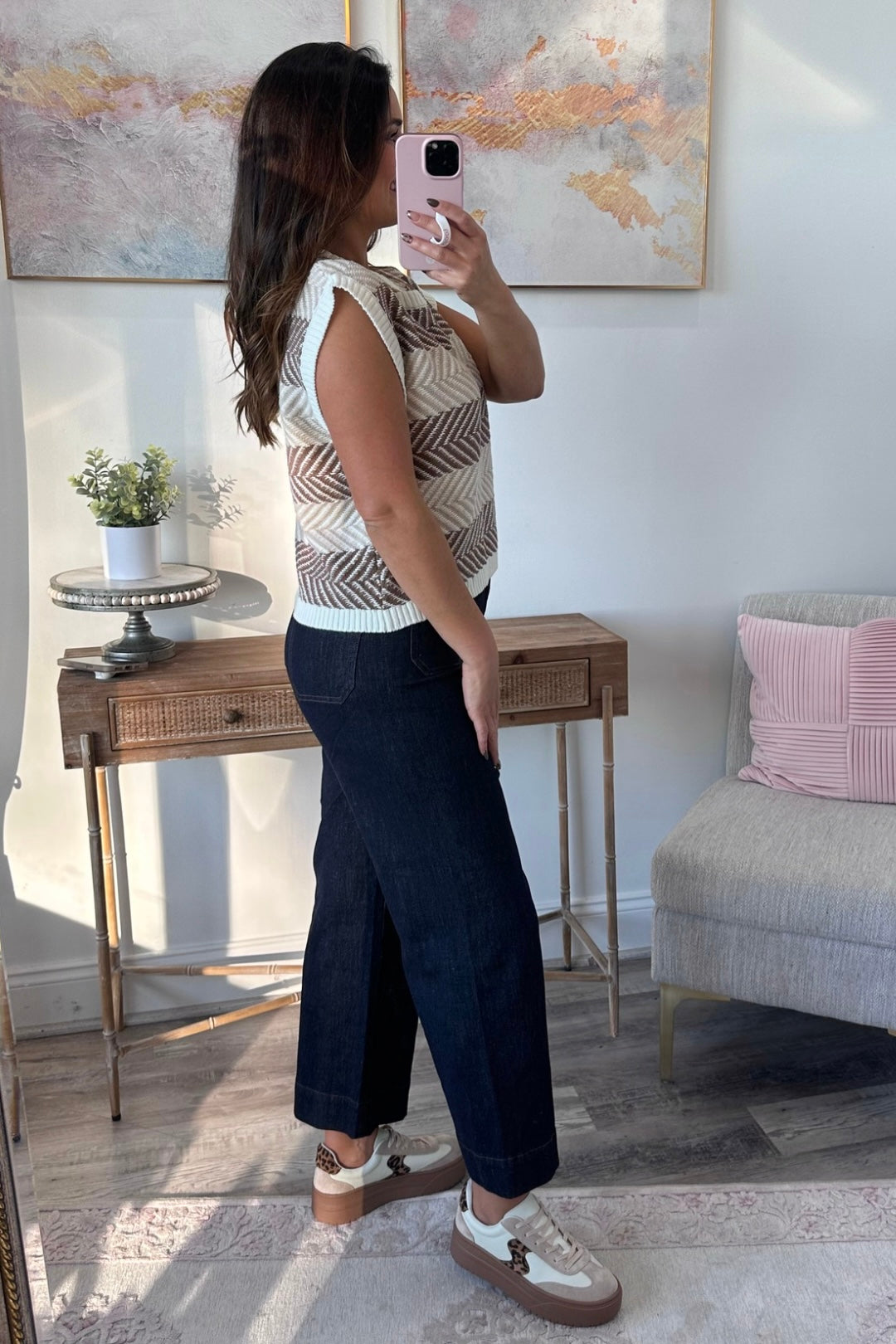 Mocha Wave Sweater Top