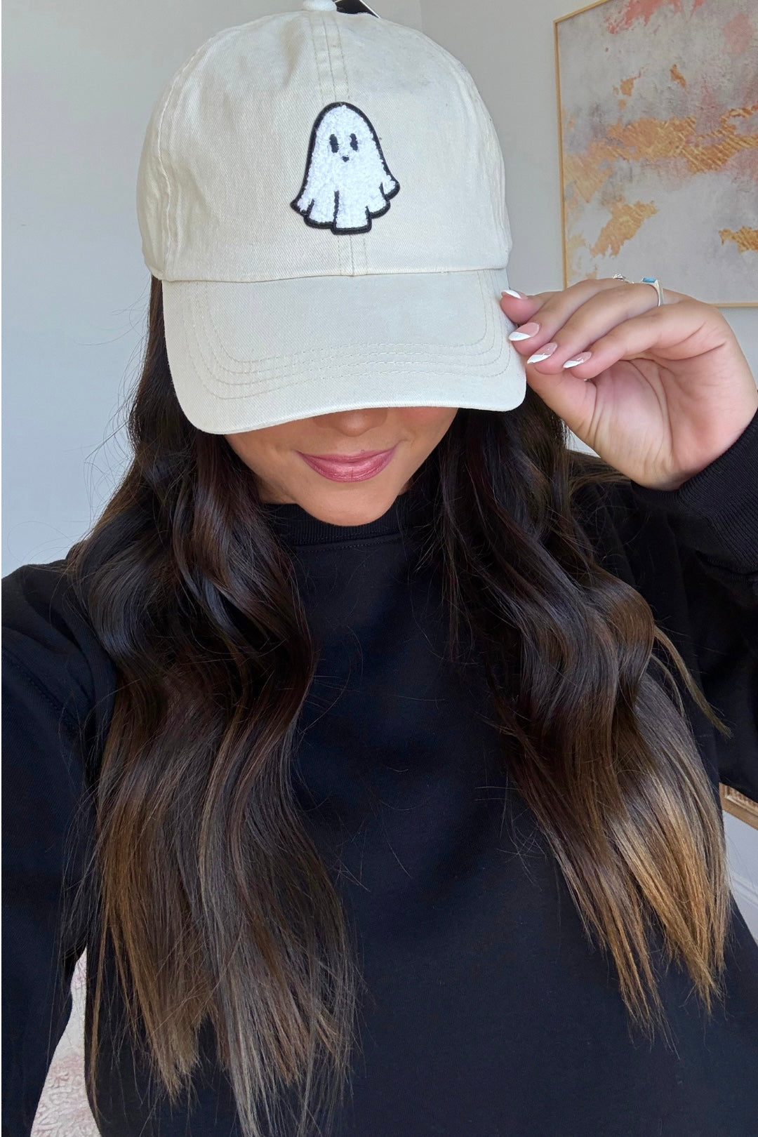 Ghost Chenille Patch Baseball Cap