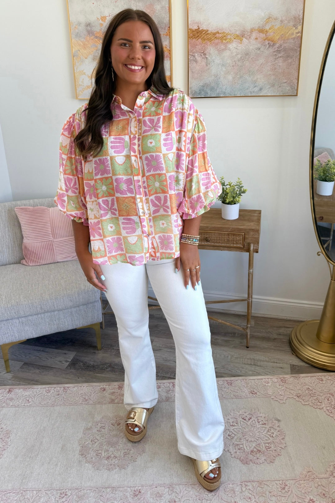 Sweet Blossom Squares Top