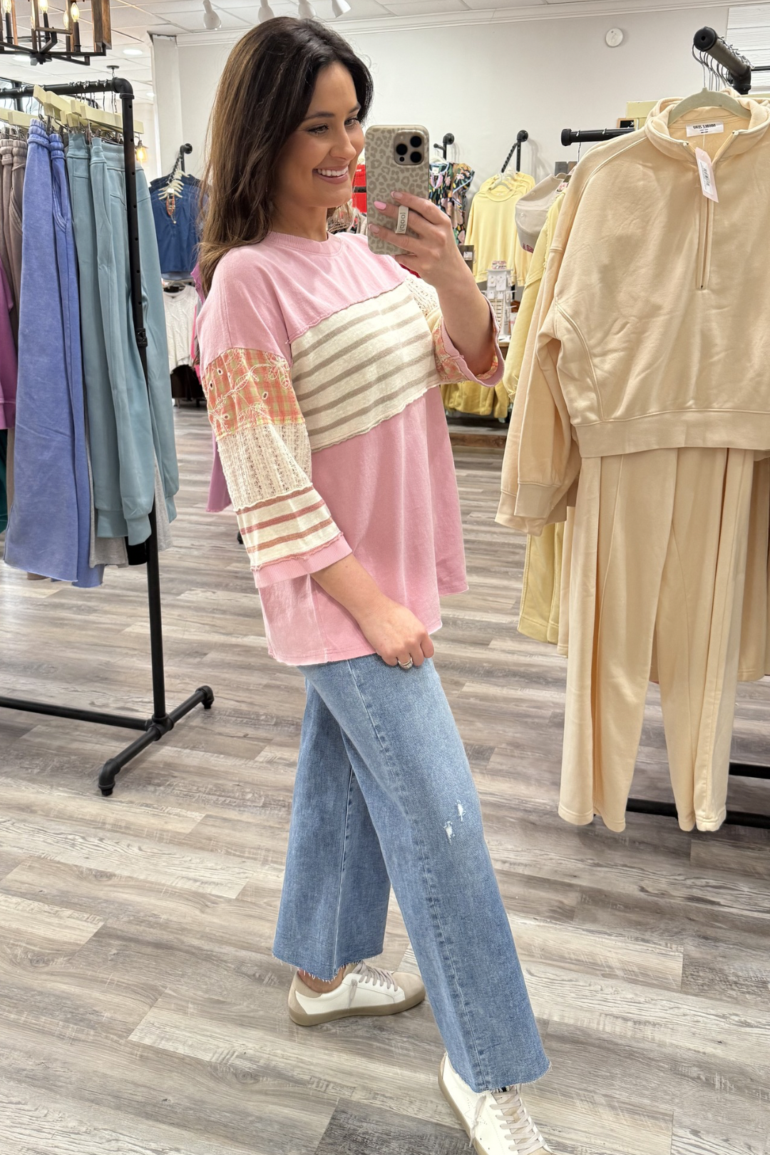 Pretty In Pink Patchwork Top
