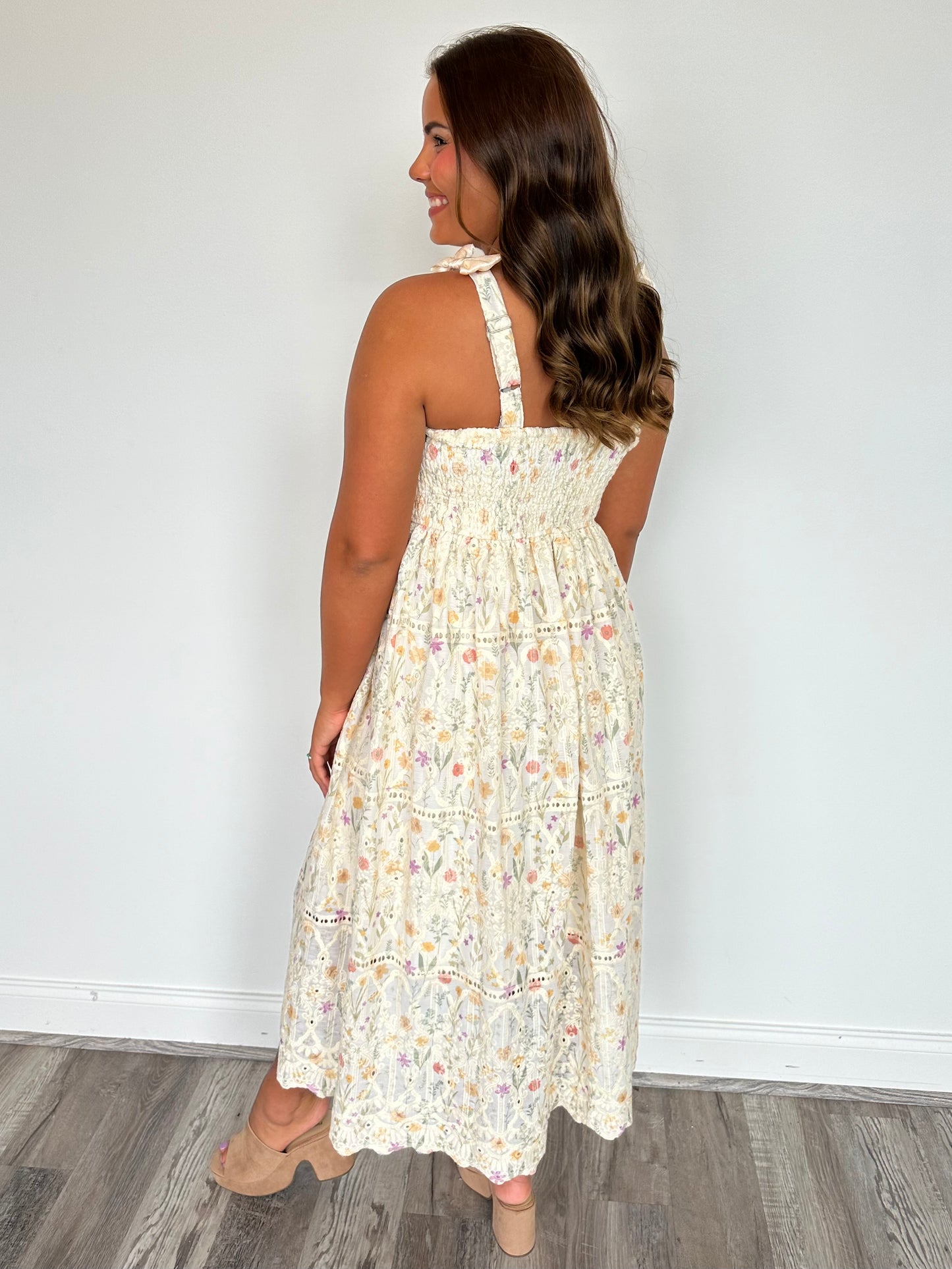 Sweet Floral Embroidered Dress** FINAL SALE**