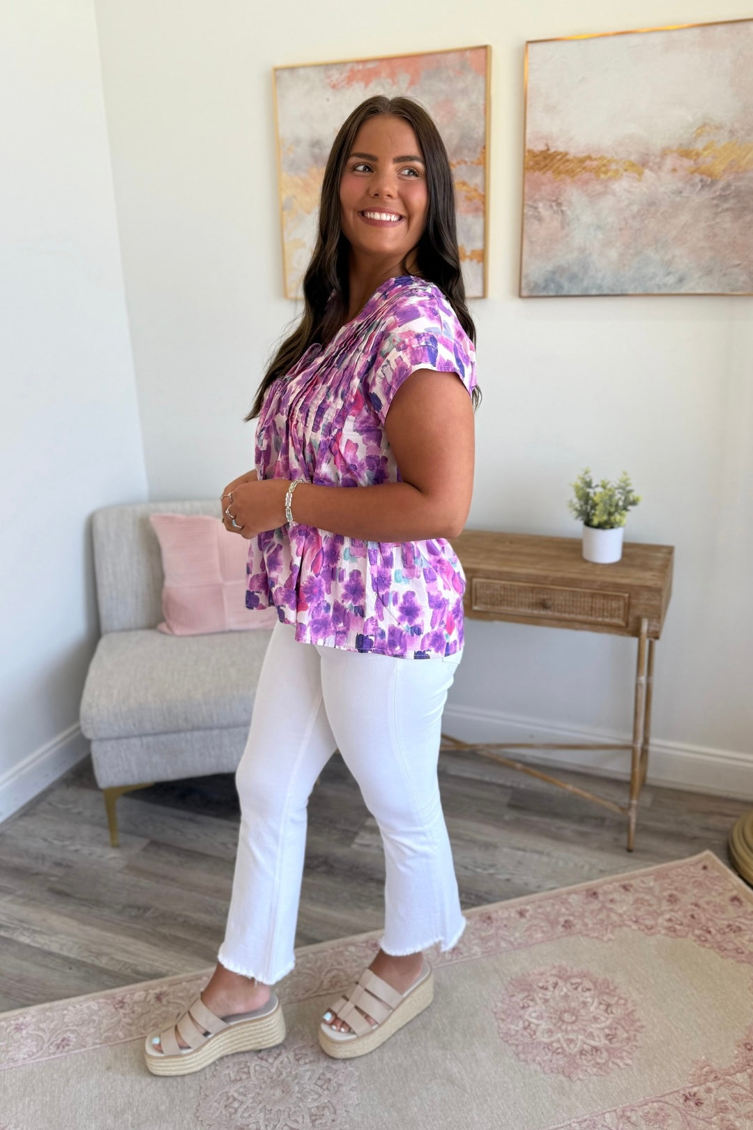 Petal & Pleats Top