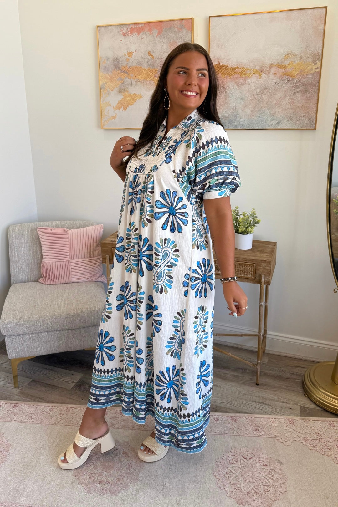 Petals & Paisley Mirage Midi Dress
