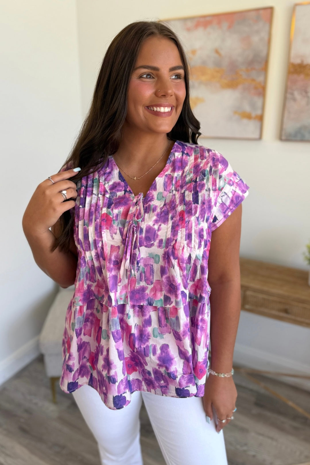 Petal & Pleats Top