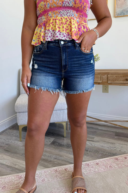 Whispy Washed Denim Shorts