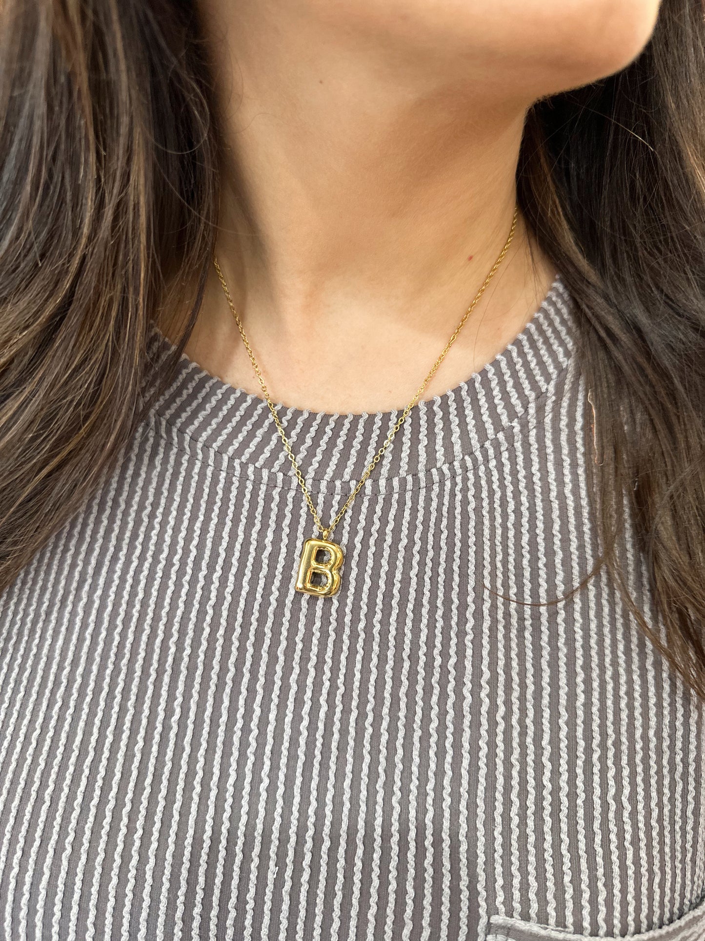 18K Stainless Steel Initial Necklace  **Final Sale**