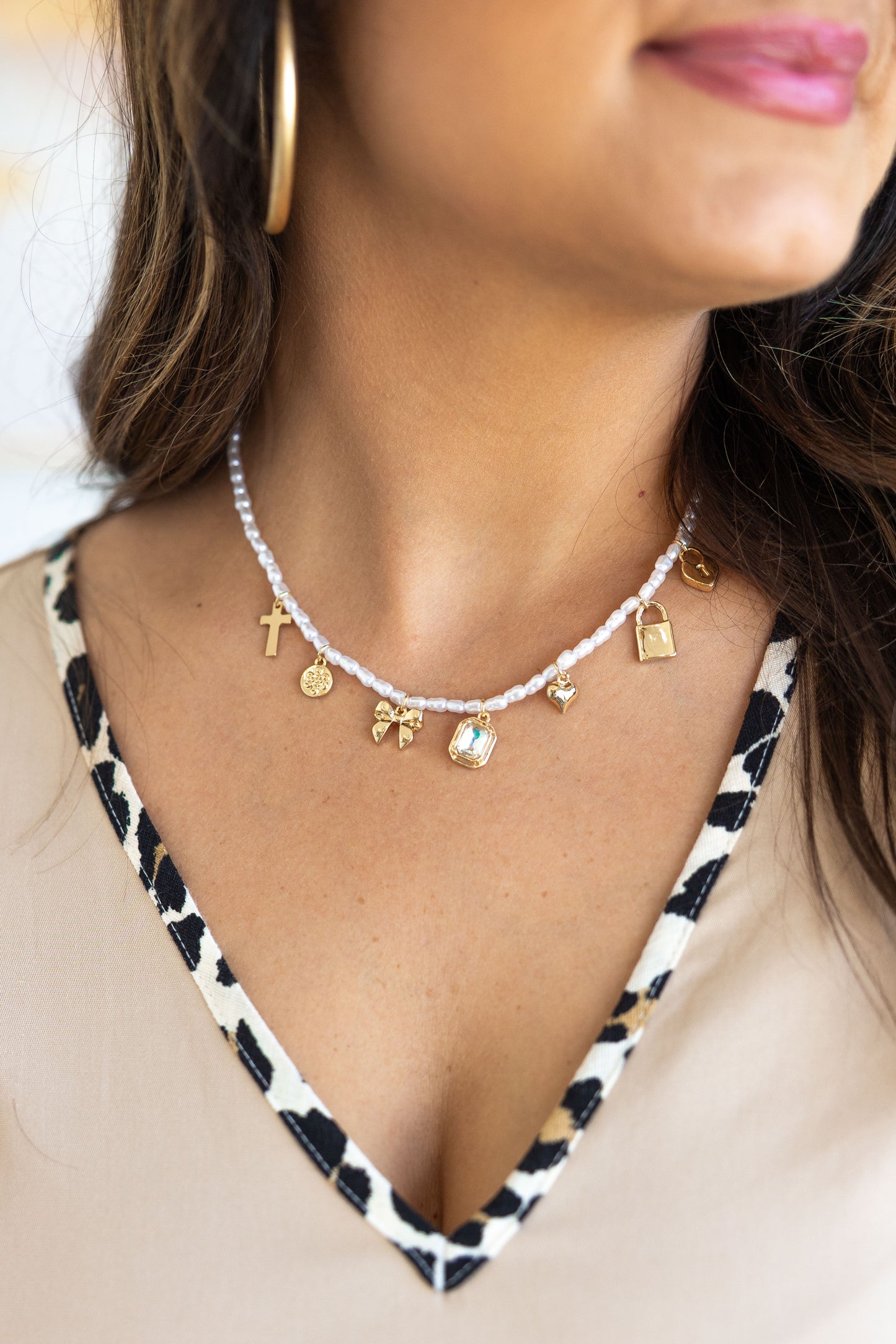 Pearl Charm Necklace