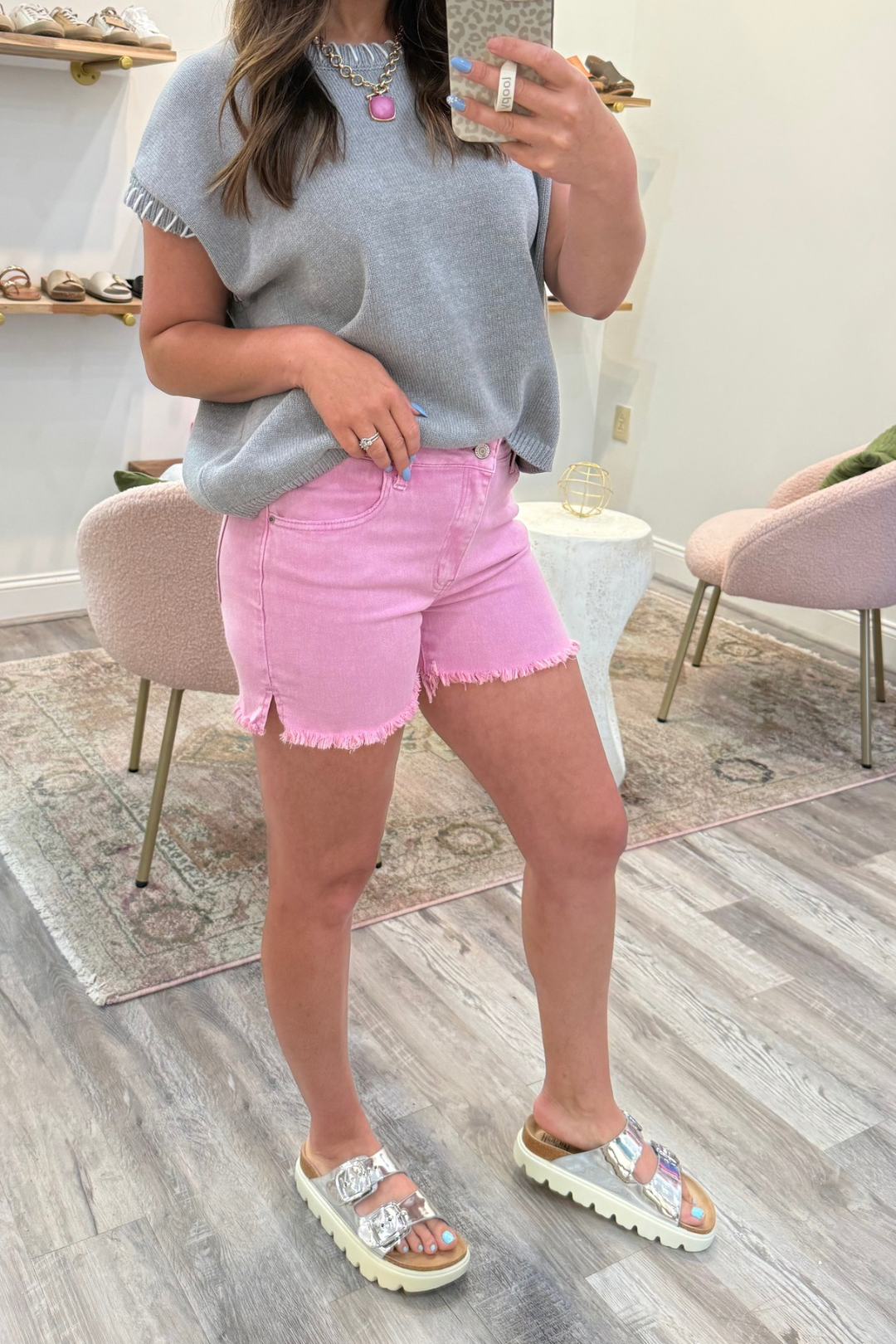 Pink Havoc Denim Shorts