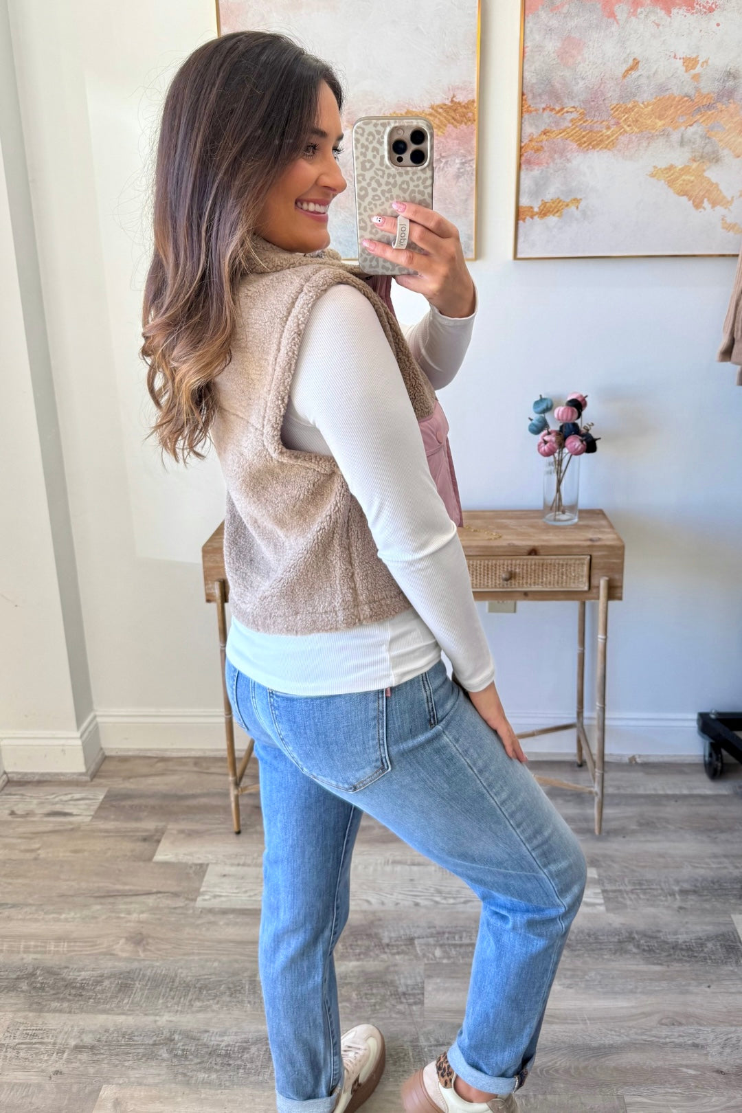 Mocha Blush Plush Vest