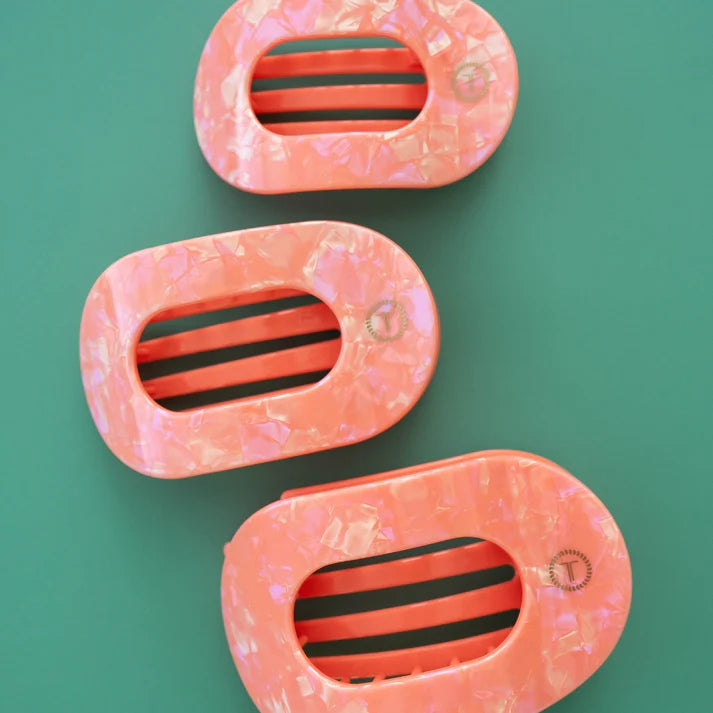 Teleties Dreamsicle Flat Round Hair Clip