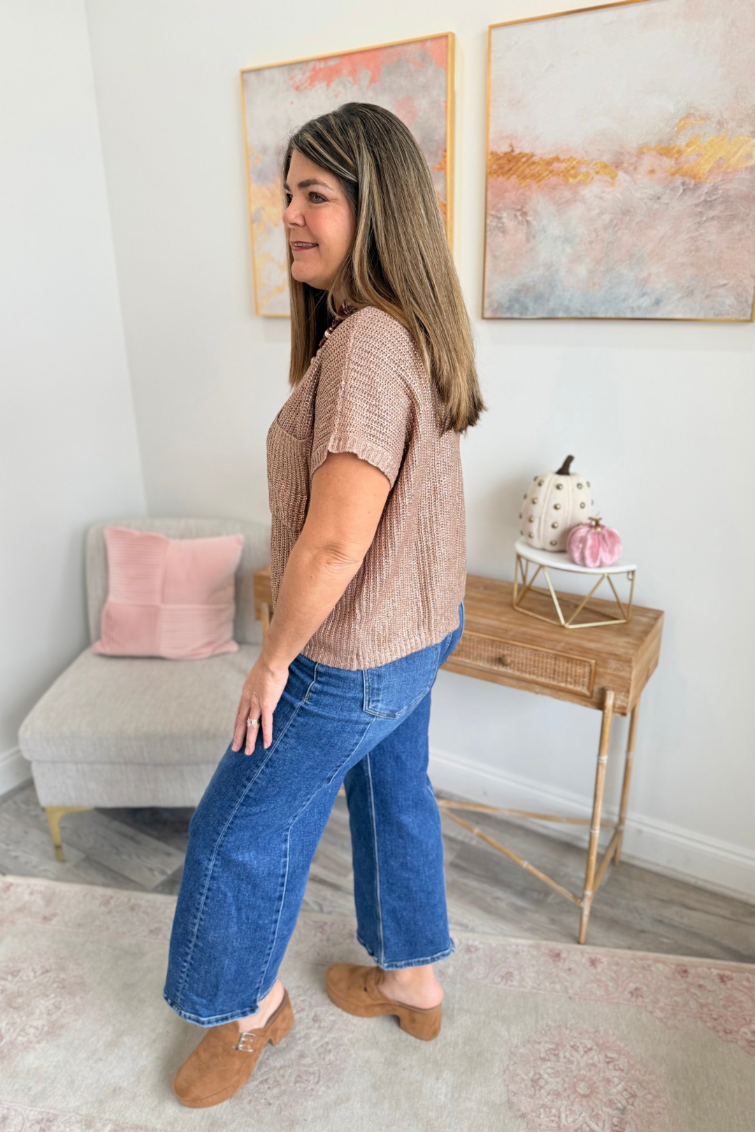 Rose Glow Sweater Top