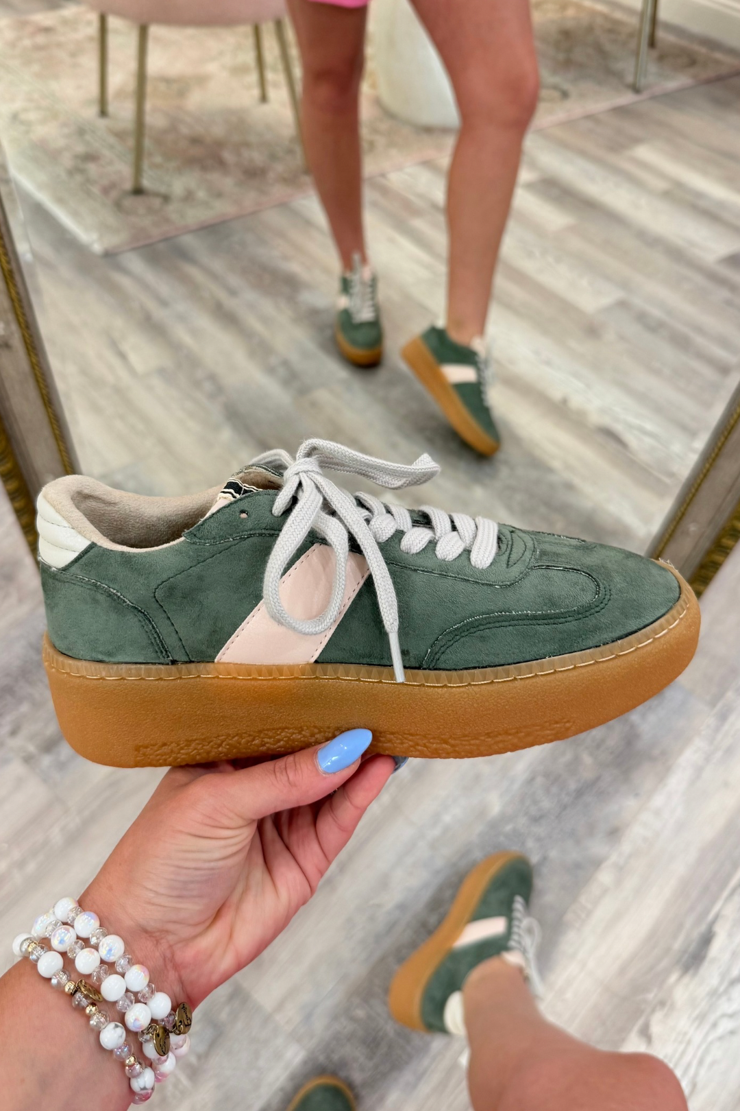 The Stacey Sage Sneaker **Final Sale**