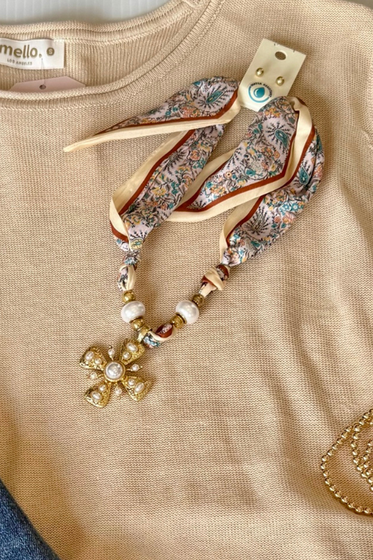 Crossing Calm Scarf Necklace