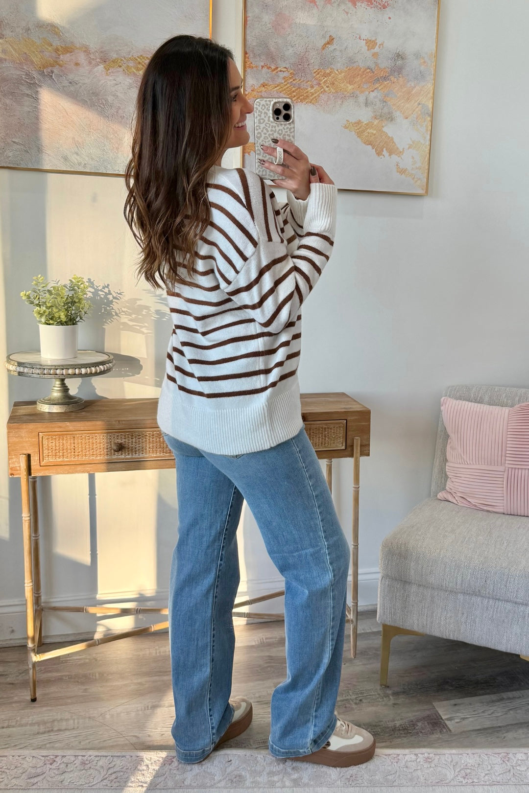 Cocoa & Cream Striped Sweater