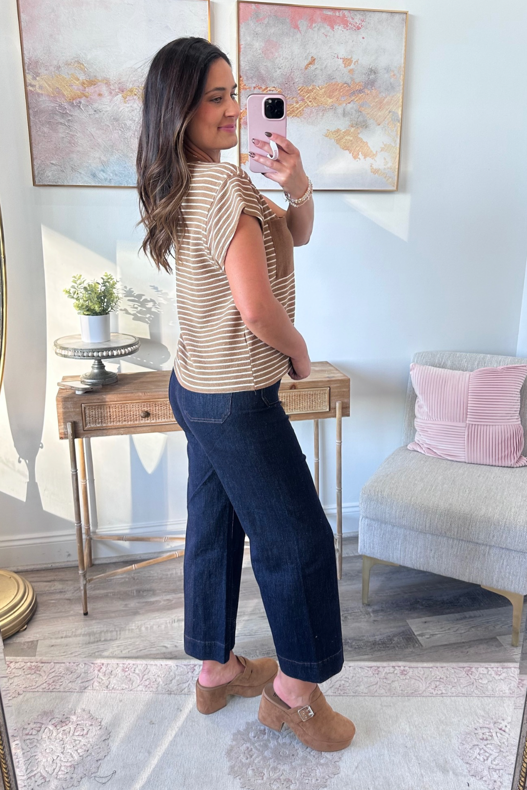 Toffee Stripes Top