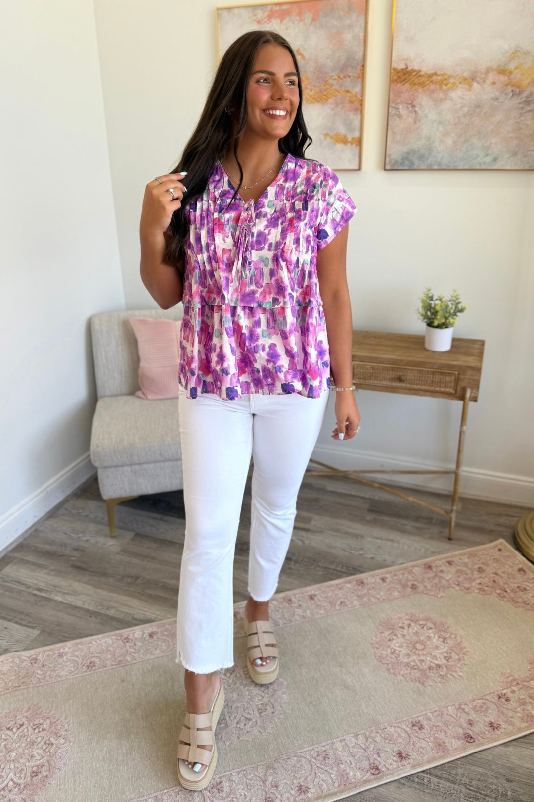 Petal & Pleats Top