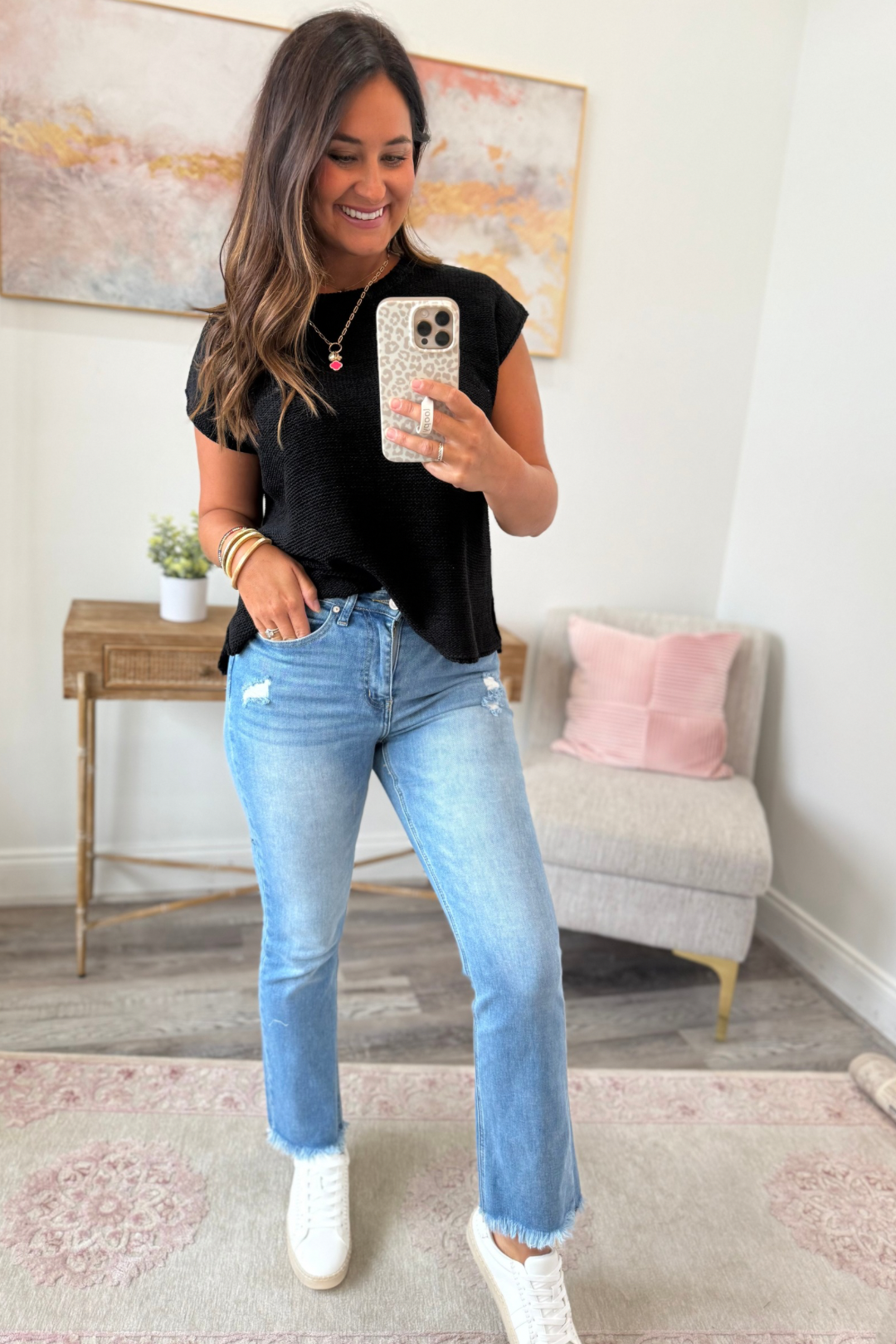 Jaden Frayed Crop Jeans