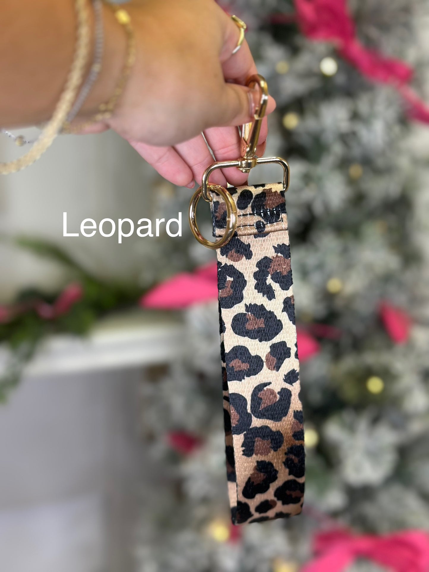 Animal Print Wristlet Keychain