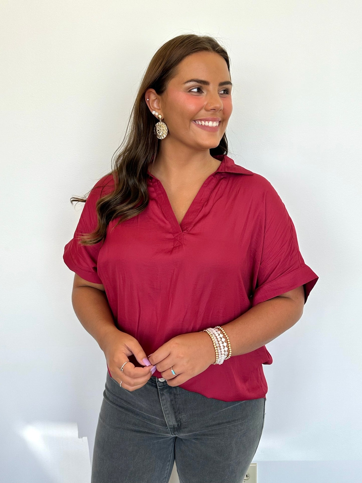 Team Player Satin Top **Final Sale**