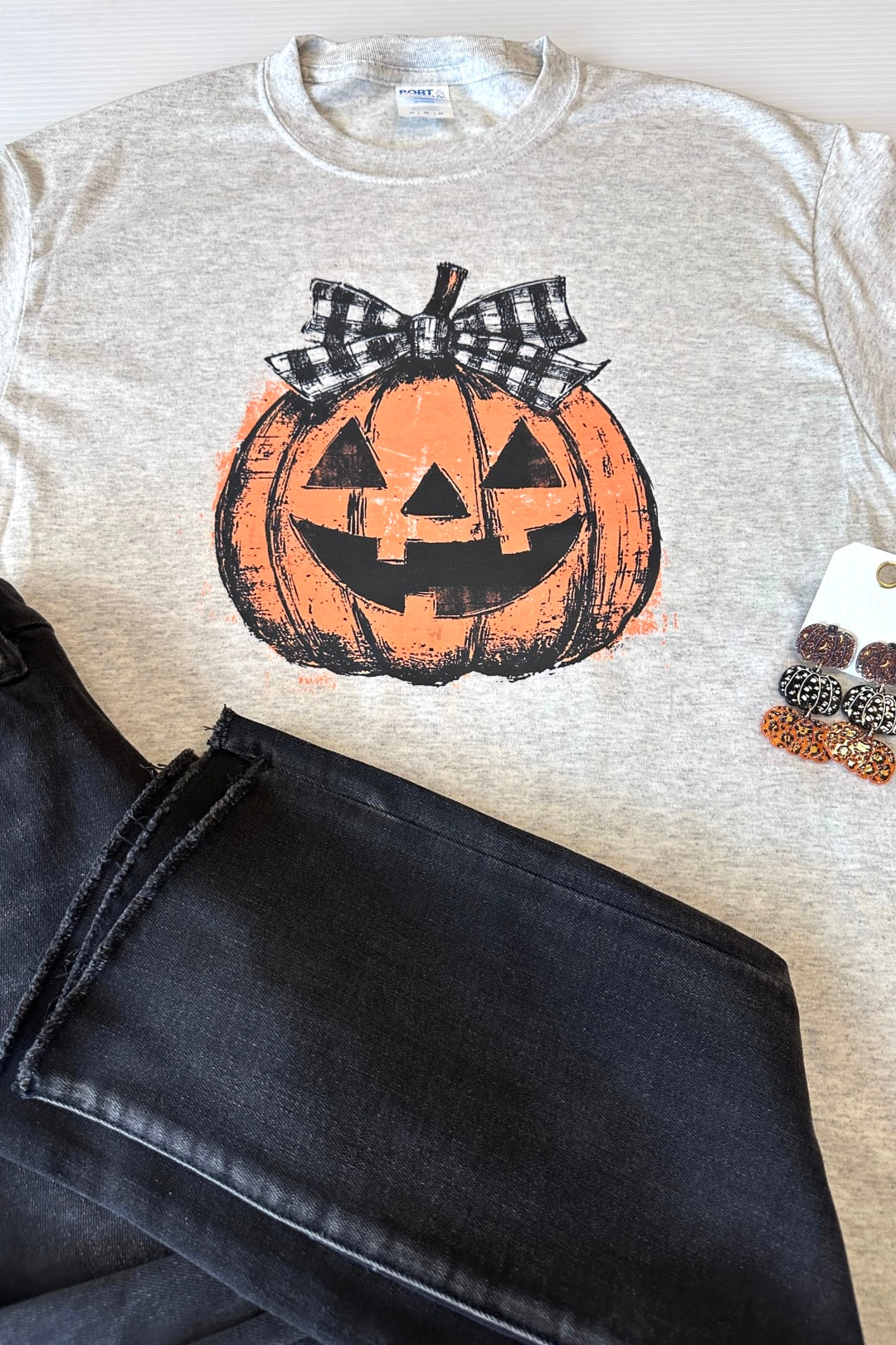 Retro Preppy Jack-O-Lantern Tee