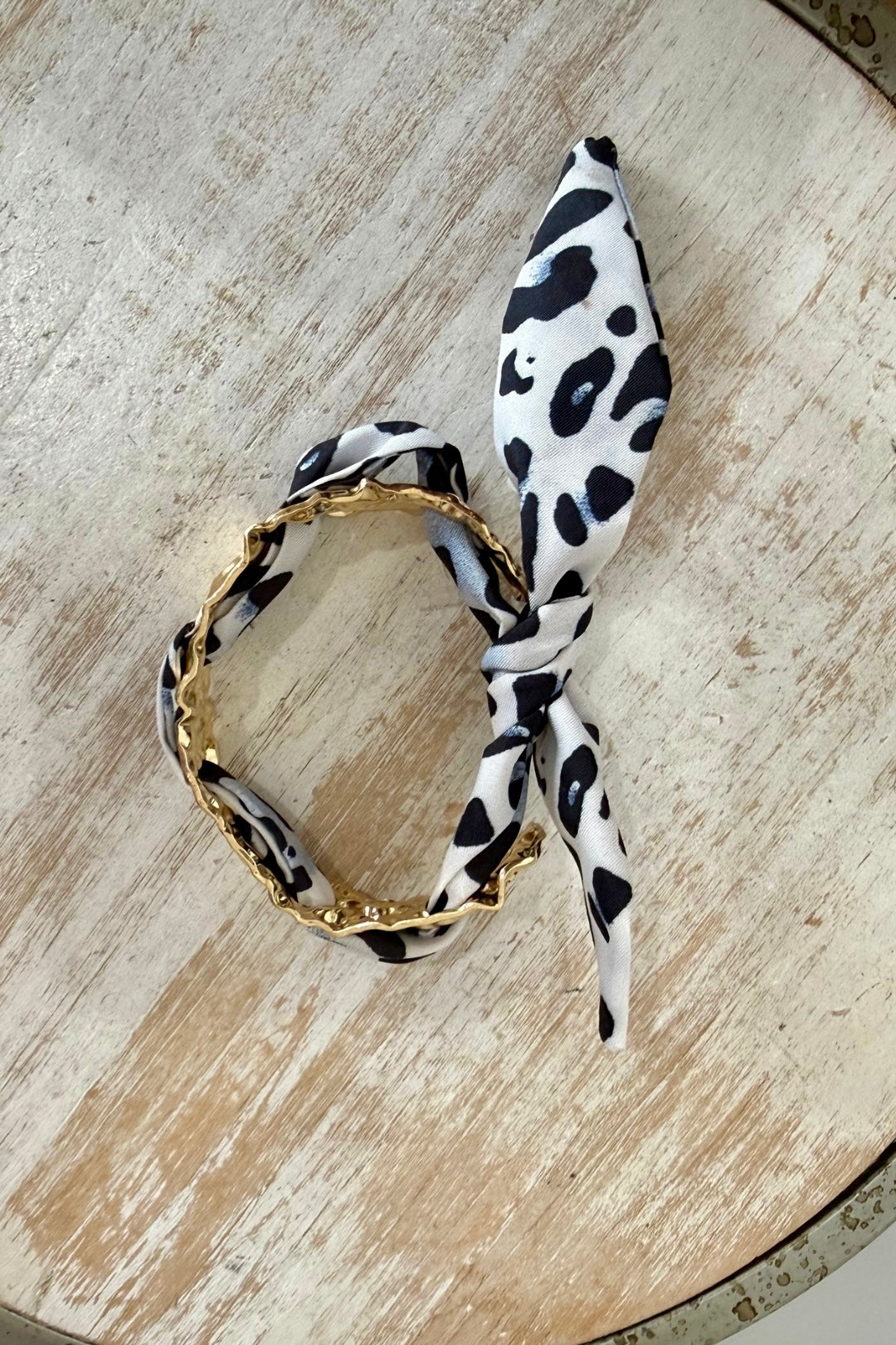 Snow Leopard Scarf Cuff Bracelet