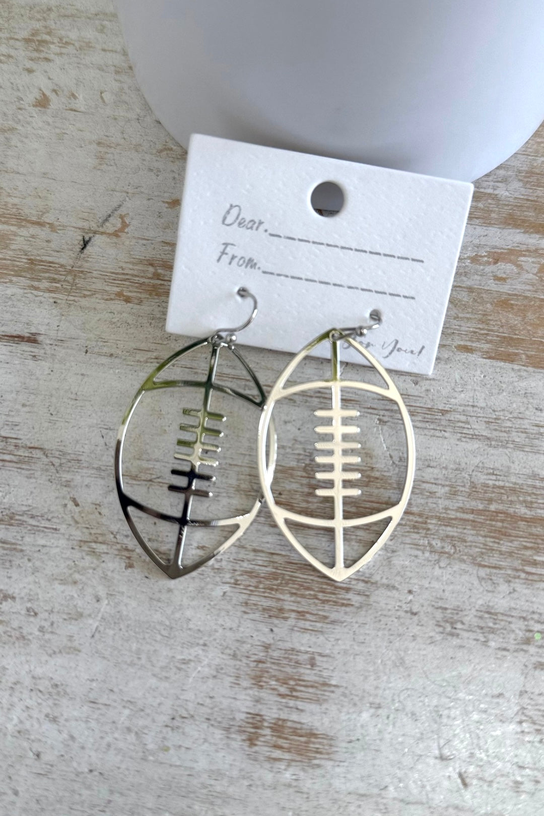 Football Outline Earrings