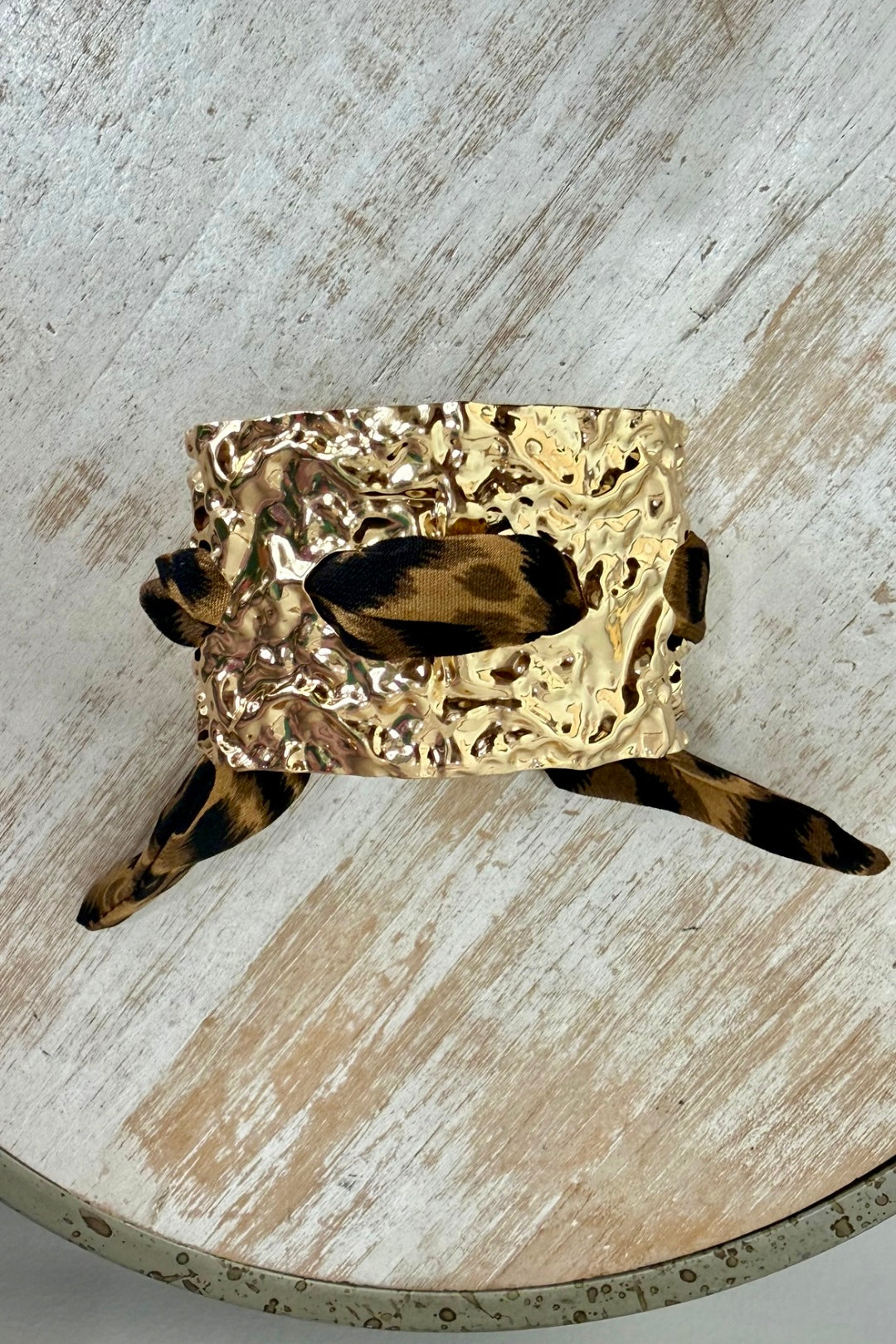 Textured Wild Scarf Cuff Bracelet