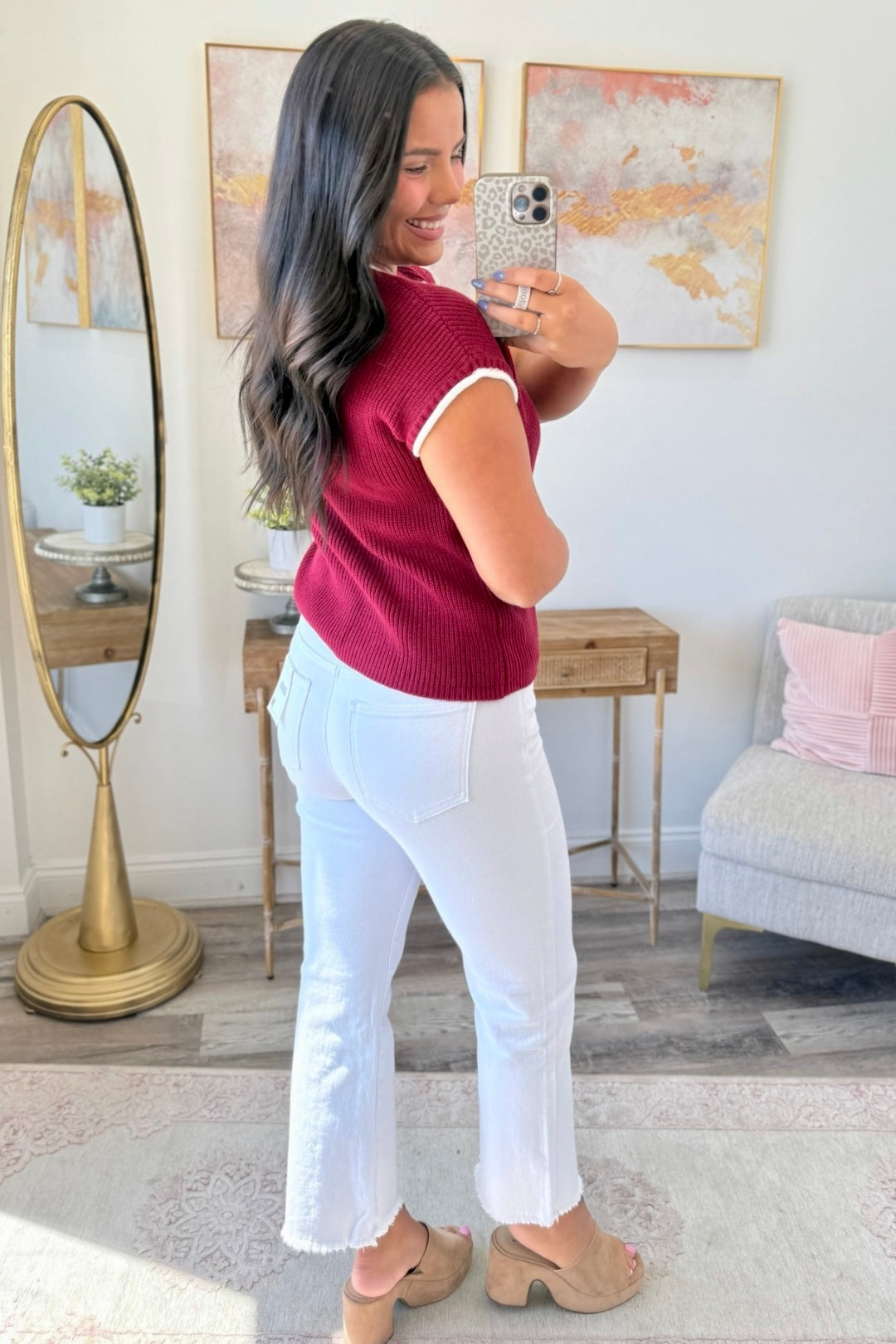 Contrast Kick Sweater Top