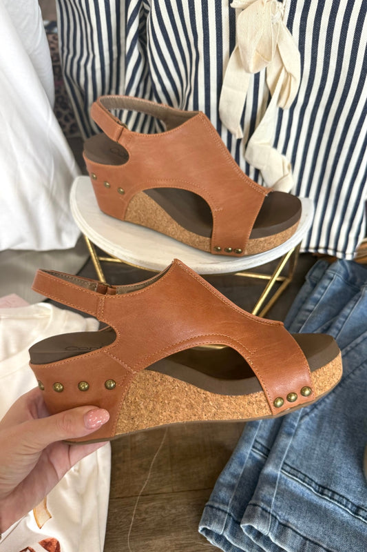 Carley Cognac Wedge