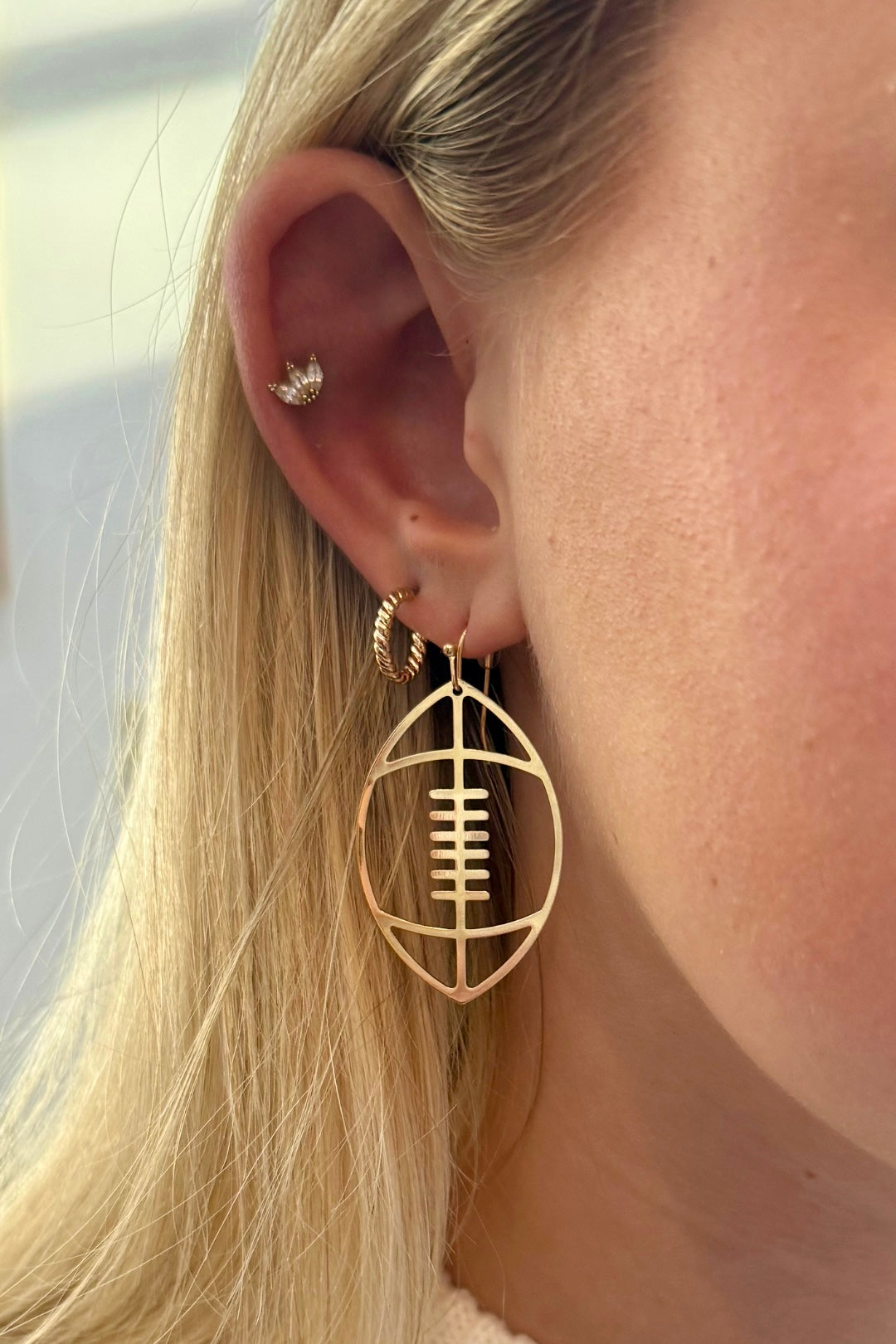Football Outline Earrings
