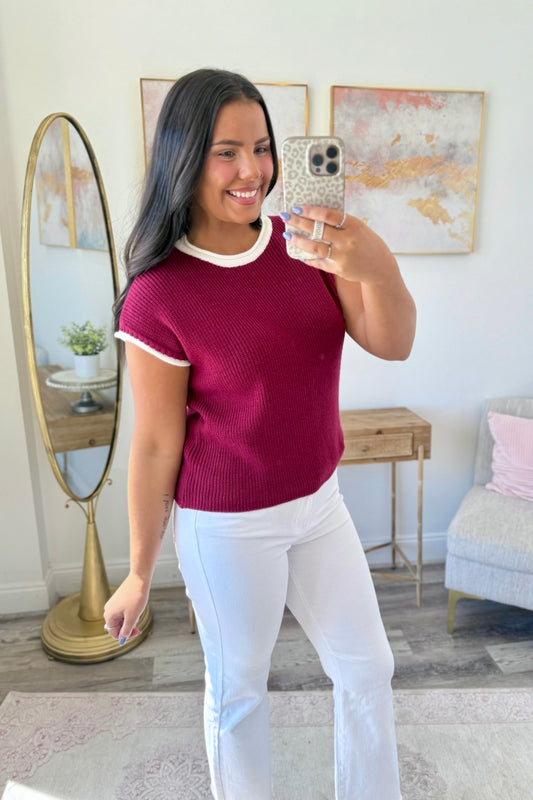 Contrast Kick Sweater Top