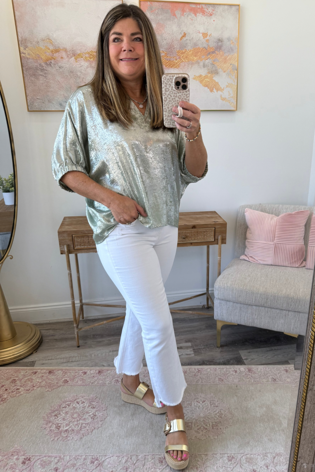Metallic Mist Top