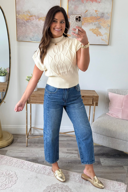 Vanilla Stitch Sweater Top