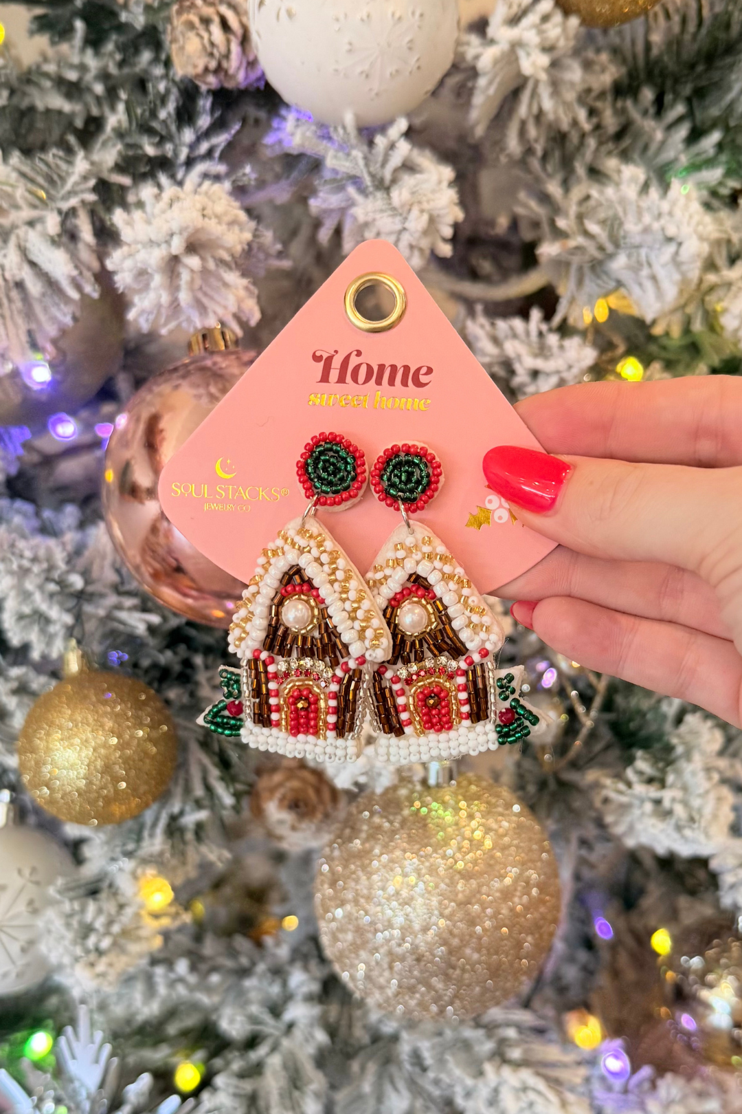 Soul Stacks Holiday Spirit Beaded Earrings