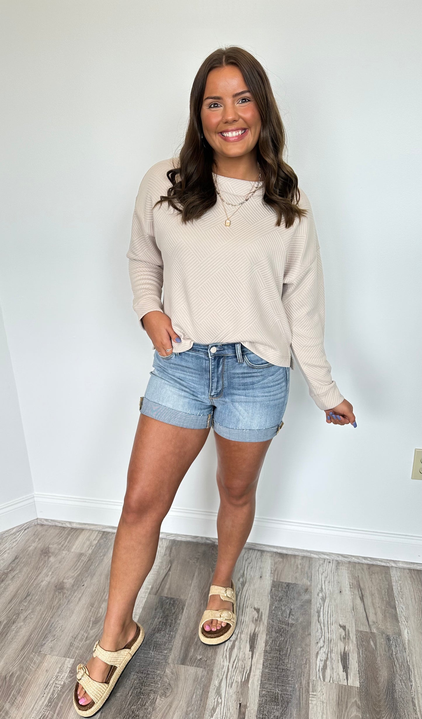 All Seasons Textured Pullover**Final Sale**