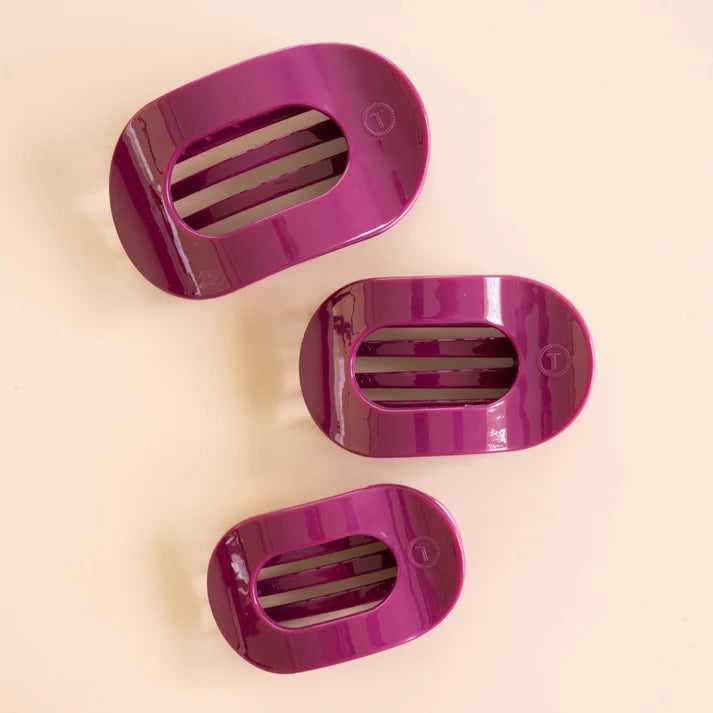 Teleties Mulberry Flat Round Hair Clip