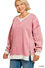 Cozy Contrast Pullover - Curvy
