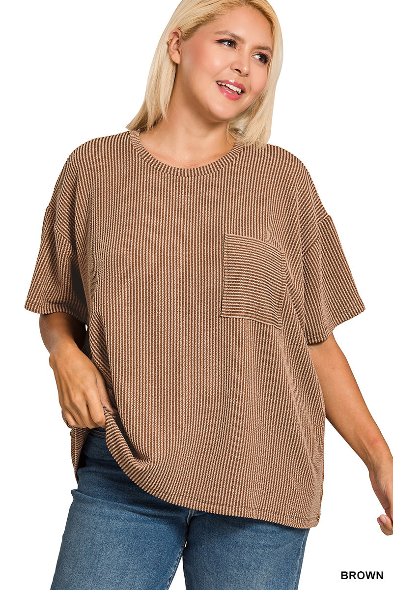 Casual Comfort Ribbed Top