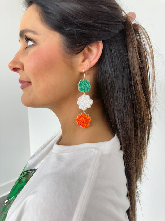 St. Patty's Seed Bead Earrings  **Final Sale**