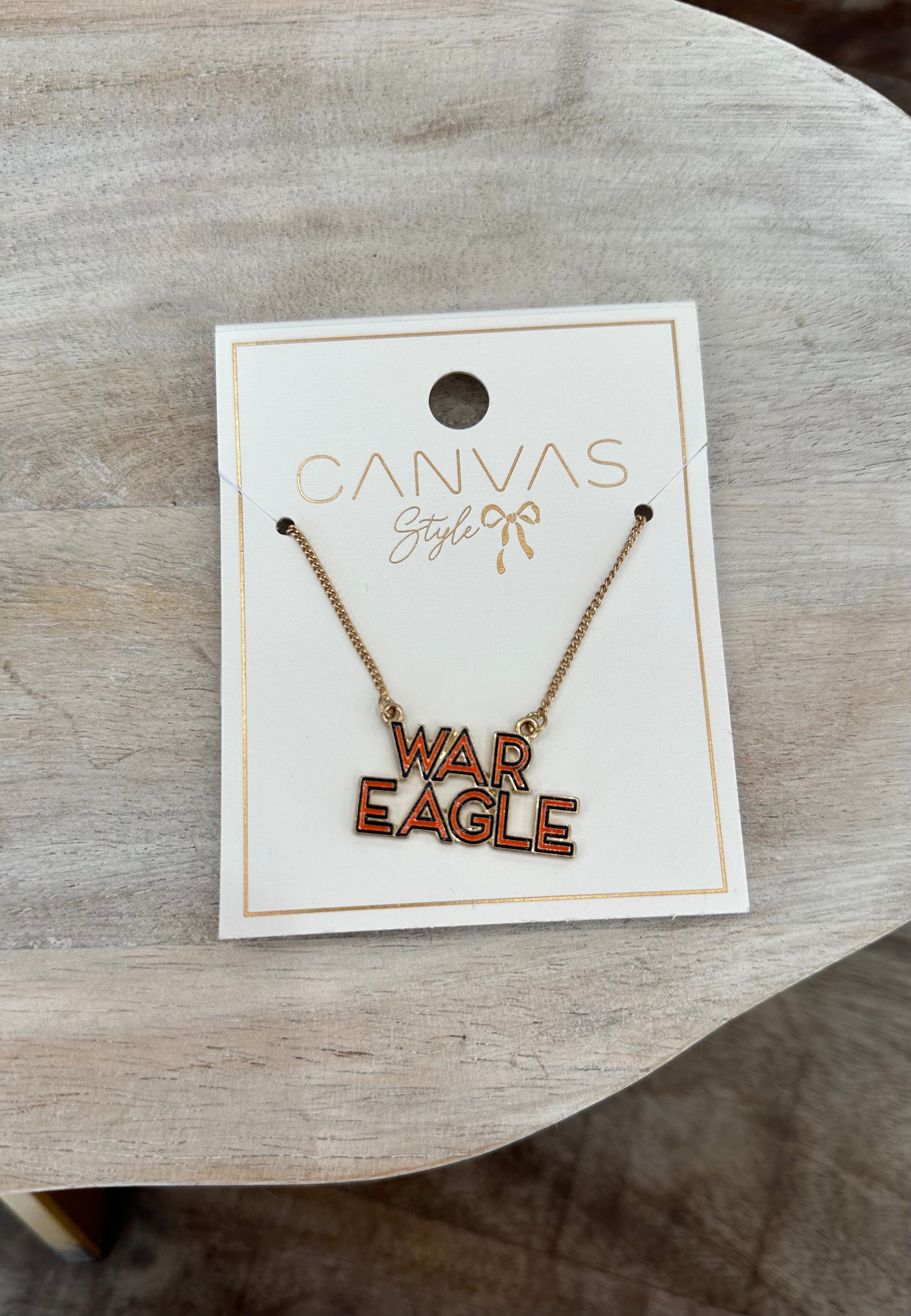 War Eagle Enamel Necklace