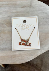 War Eagle Enamel Necklace