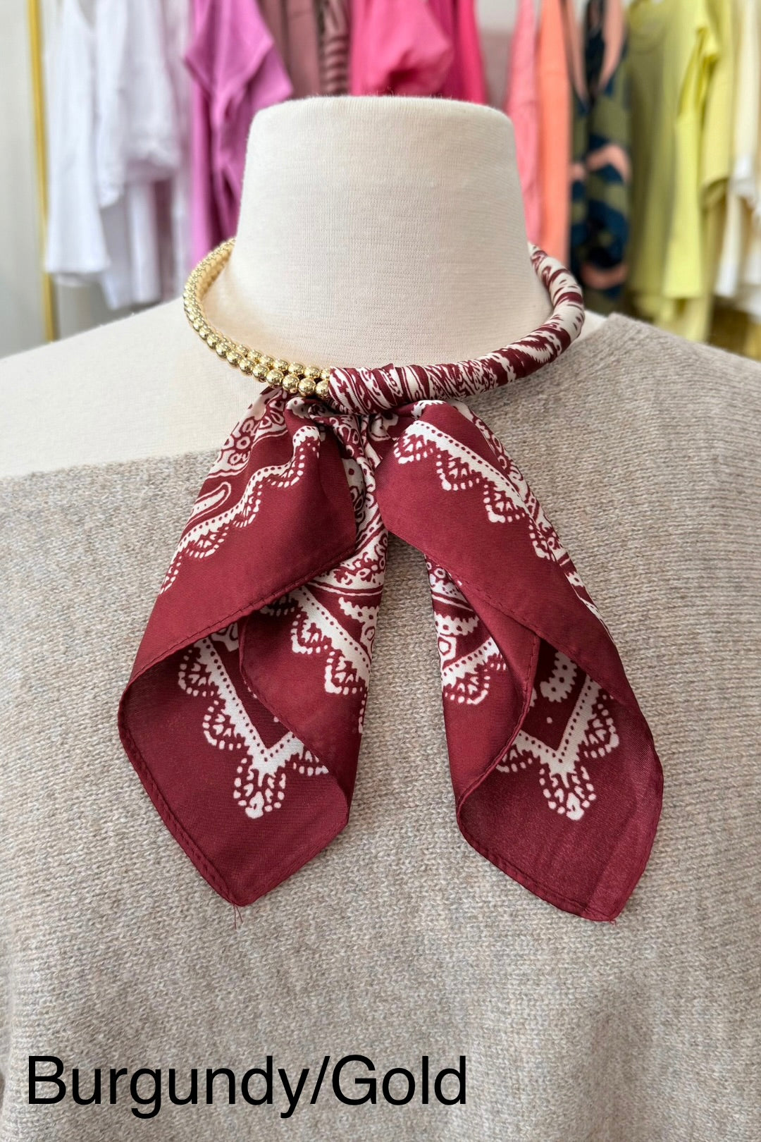 Scarf Wrapped Collar Necklace