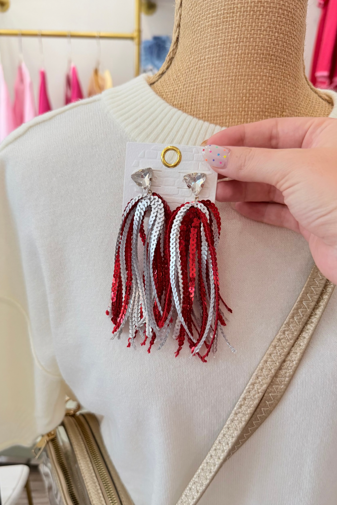Touchdown Tassle Earrings